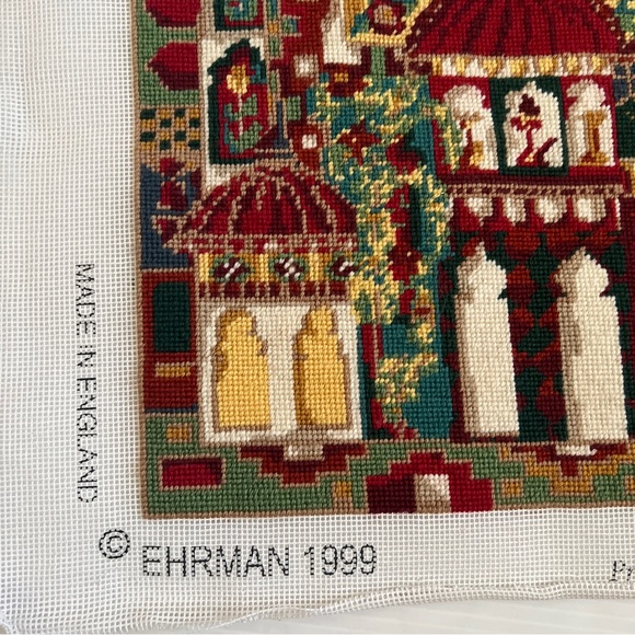 EHRMAN FAIZABAD Needlepoint Completed Finished Tapestry By Annabel Nelliet - Picture 14 of 16